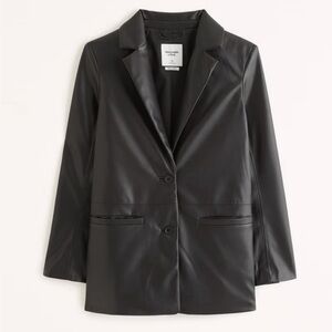 Abercrombie Vegan Leather Blazer